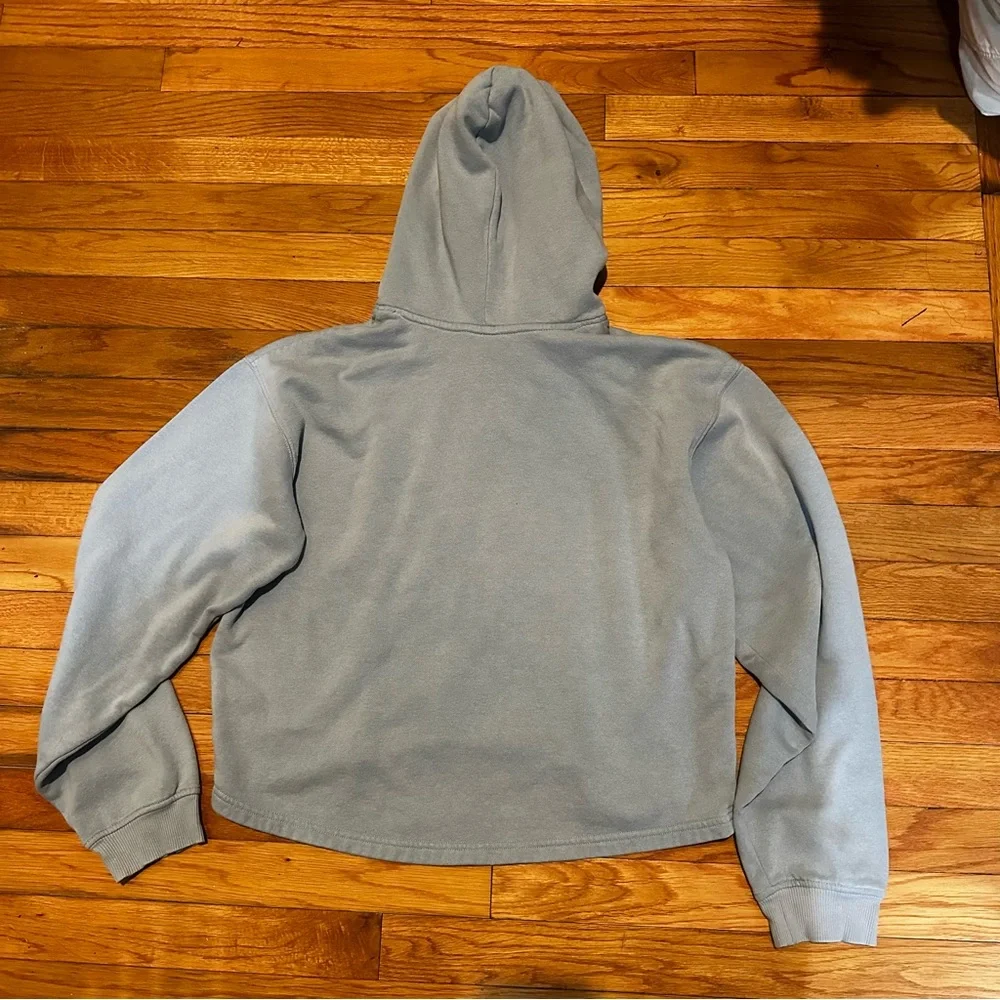 The North Face Women’s Evolution High Low Cropped Hoodie Light Blue‎ Large - Picture 4 of 7